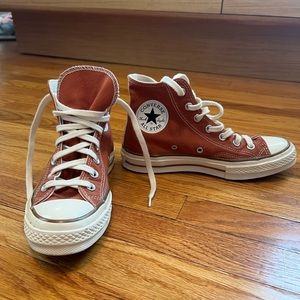 Dark Orange Hightop Converse